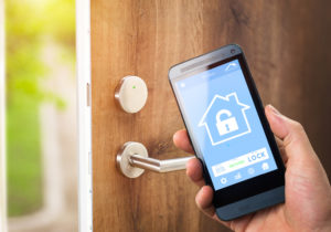Smart lock unlocked by smart phone 