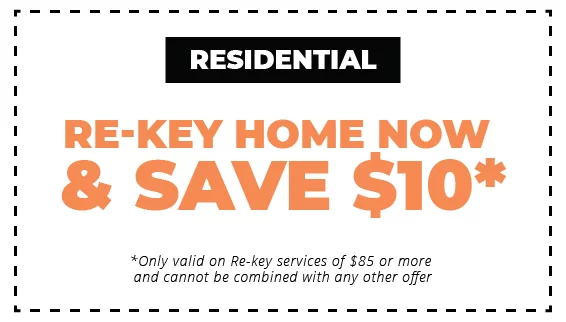 Locksmith Jacksonville Re-Key Home now & save $10 coupon